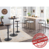 Lumisource BT-DAK GY+BN Dakota Industrial Adjustable Bar / Dinette Table in Grey and Brown 